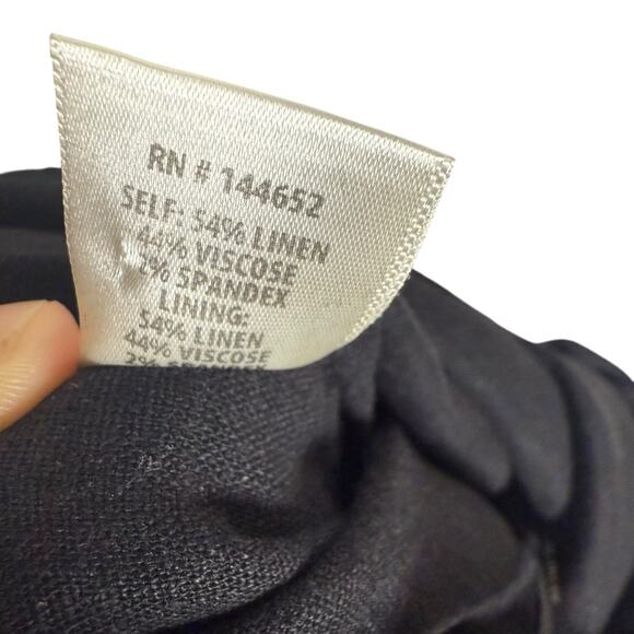 Stone Cold Fox Morrissey Linen Black Lace Crop Flare Leg Strapless Jumpsuit 2 - Picture 10 of 12